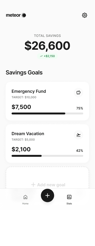 Meteor App Home Screen